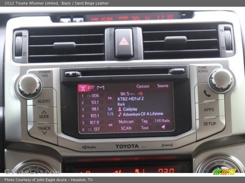 Black / Sand Beige Leather 2012 Toyota 4Runner Limited