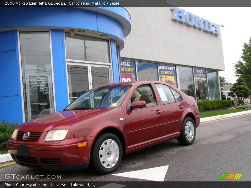 Canyon Red Metallic / Beige 2000 Volkswagen Jetta GL Sedan