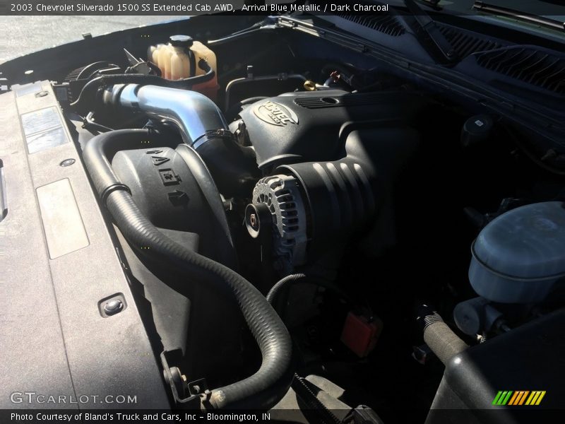 Arrival Blue Metallic / Dark Charcoal 2003 Chevrolet Silverado 1500 SS Extended Cab AWD