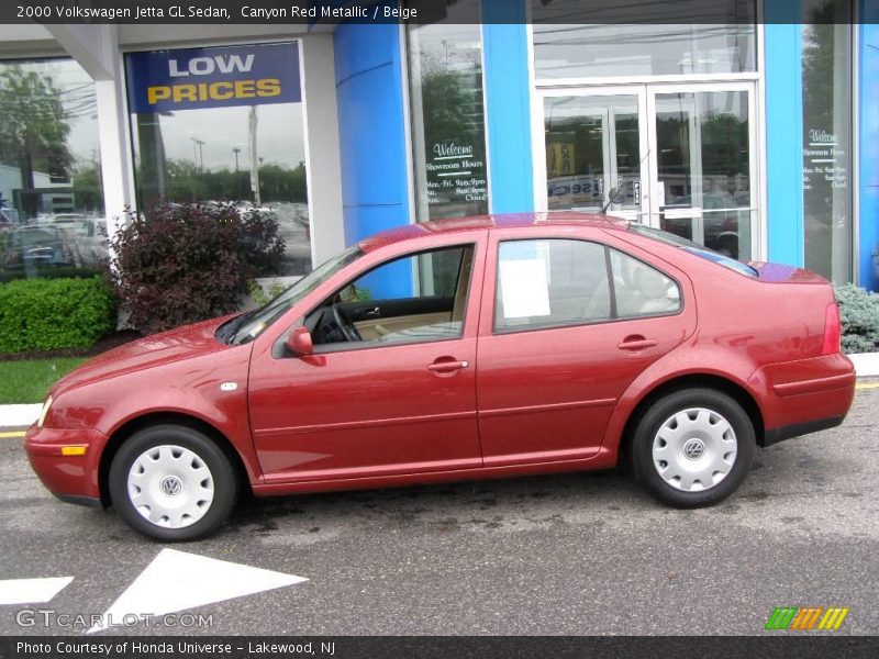 Canyon Red Metallic / Beige 2000 Volkswagen Jetta GL Sedan