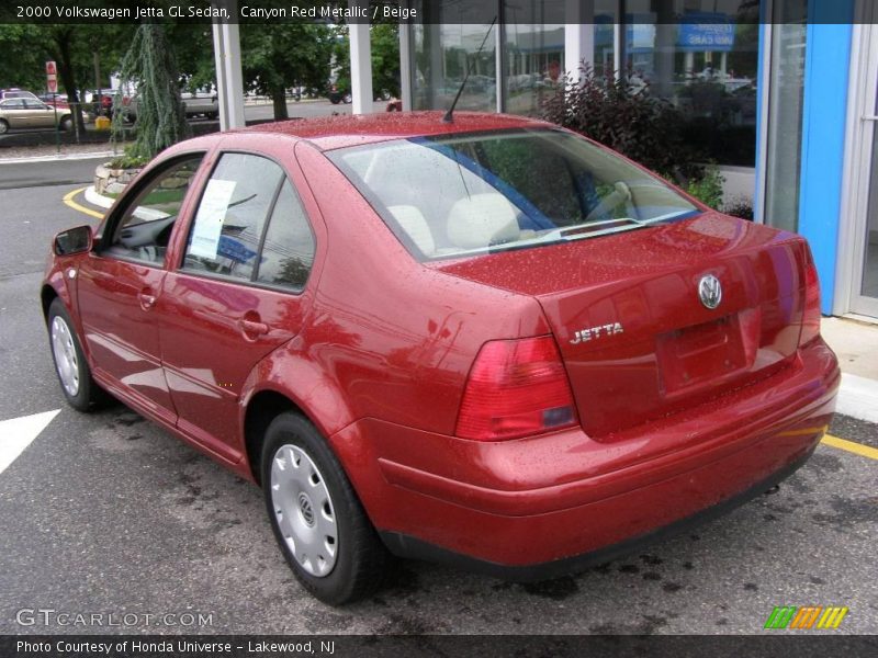 Canyon Red Metallic / Beige 2000 Volkswagen Jetta GL Sedan