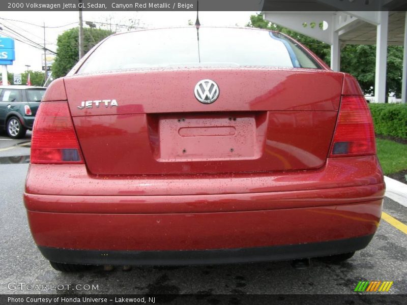 Canyon Red Metallic / Beige 2000 Volkswagen Jetta GL Sedan