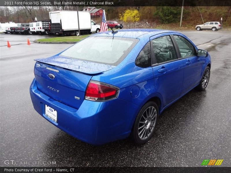 Blue Flame Metallic / Charcoal Black 2011 Ford Focus SES Sedan