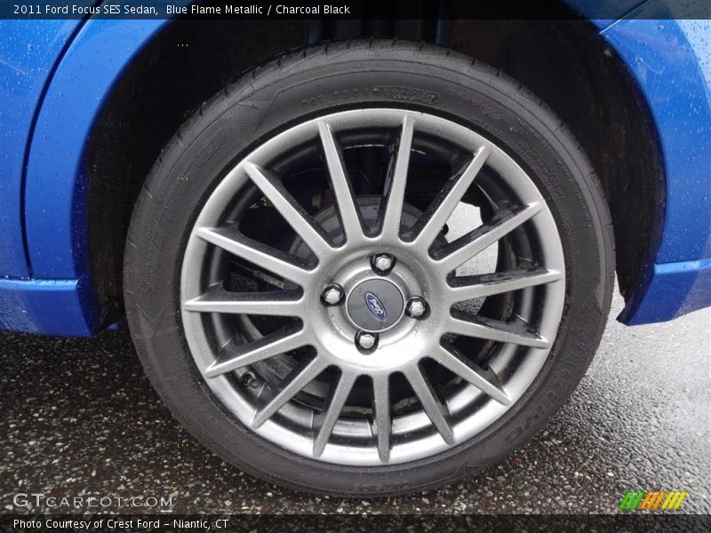 Blue Flame Metallic / Charcoal Black 2011 Ford Focus SES Sedan