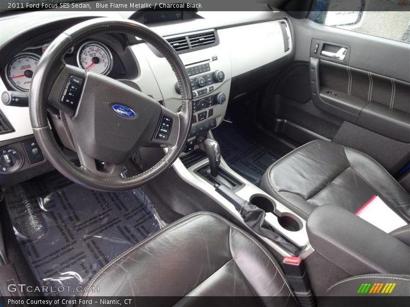 Blue Flame Metallic / Charcoal Black 2011 Ford Focus SES Sedan