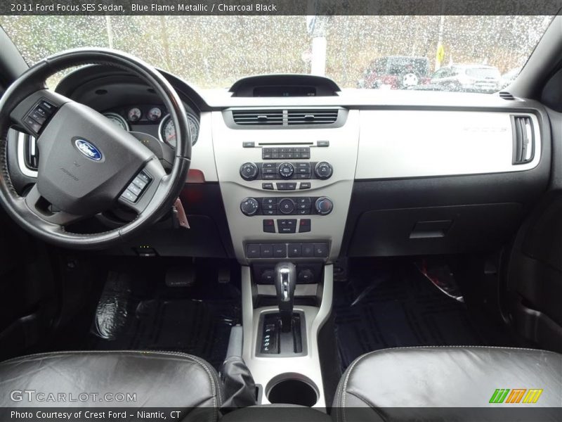 Blue Flame Metallic / Charcoal Black 2011 Ford Focus SES Sedan