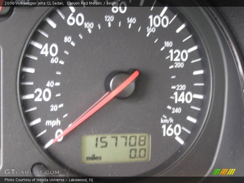 Canyon Red Metallic / Beige 2000 Volkswagen Jetta GL Sedan
