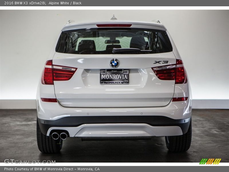 Alpine White / Black 2016 BMW X3 xDrive28i