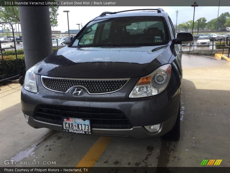 Carbon Steel Mist / Black Leather 2011 Hyundai Veracruz Limited