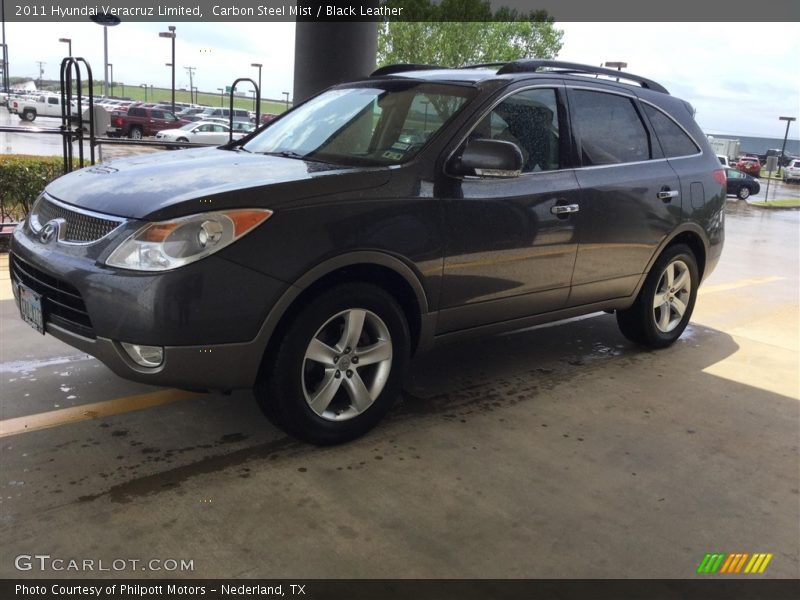 Carbon Steel Mist / Black Leather 2011 Hyundai Veracruz Limited