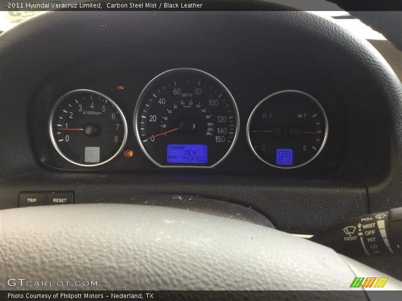 Carbon Steel Mist / Black Leather 2011 Hyundai Veracruz Limited