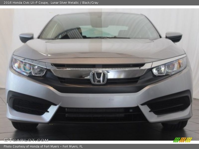 Lunar Silver Metallic / Black/Gray 2016 Honda Civic LX-P Coupe