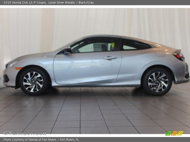 Lunar Silver Metallic / Black/Gray 2016 Honda Civic LX-P Coupe