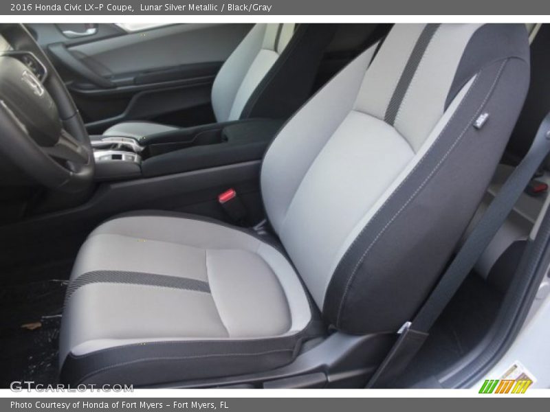 Lunar Silver Metallic / Black/Gray 2016 Honda Civic LX-P Coupe