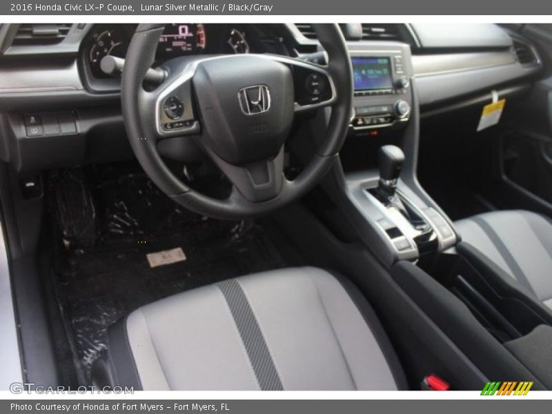 Lunar Silver Metallic / Black/Gray 2016 Honda Civic LX-P Coupe