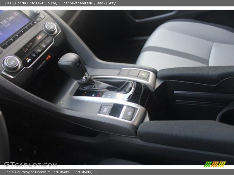 Lunar Silver Metallic / Black/Gray 2016 Honda Civic LX-P Coupe