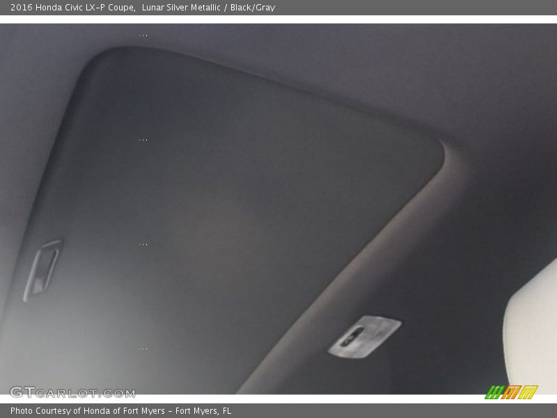 Lunar Silver Metallic / Black/Gray 2016 Honda Civic LX-P Coupe
