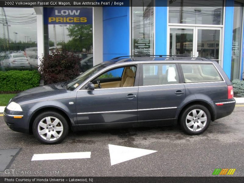 Blue Anthracite Pearl / Beige 2002 Volkswagen Passat GLX Wagon
