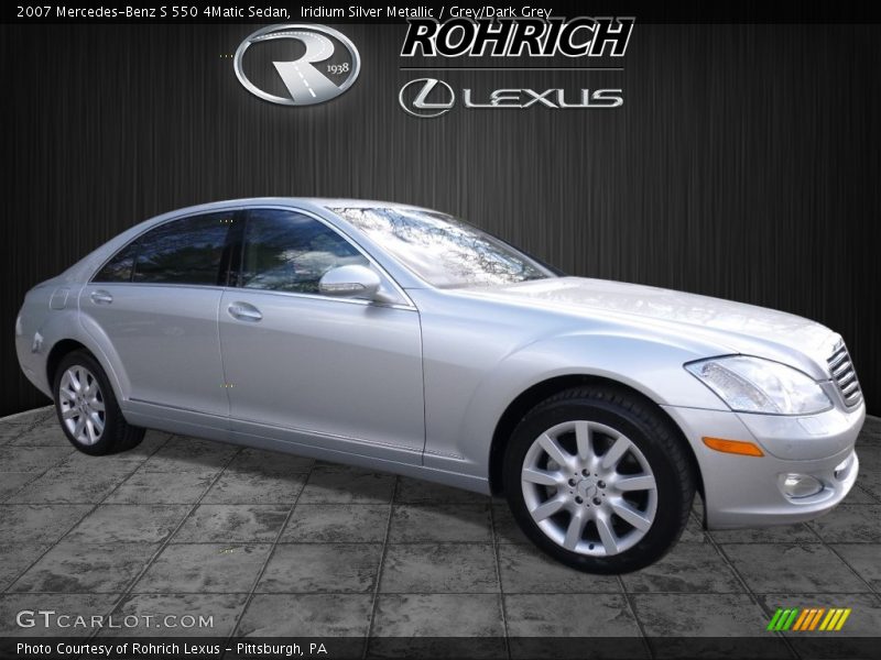 Iridium Silver Metallic / Grey/Dark Grey 2007 Mercedes-Benz S 550 4Matic Sedan
