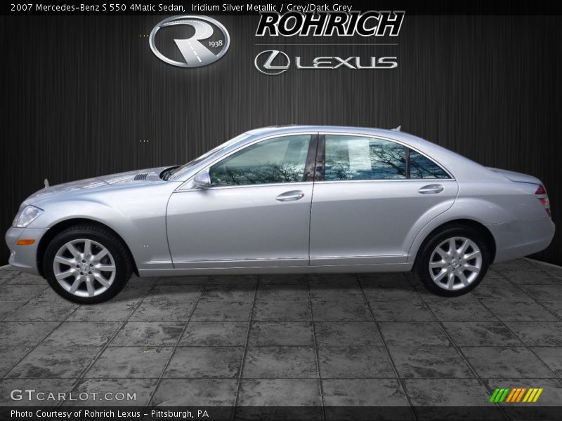 Iridium Silver Metallic / Grey/Dark Grey 2007 Mercedes-Benz S 550 4Matic Sedan