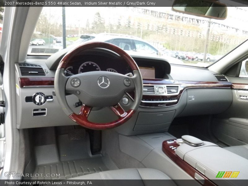 Iridium Silver Metallic / Grey/Dark Grey 2007 Mercedes-Benz S 550 4Matic Sedan