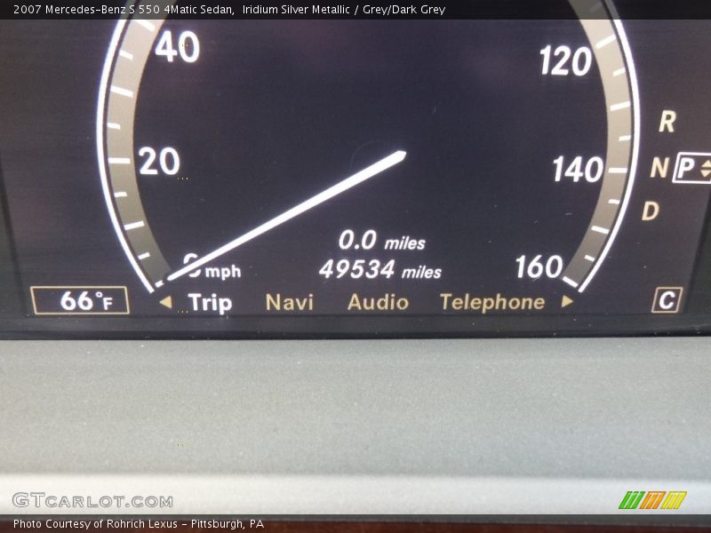 Iridium Silver Metallic / Grey/Dark Grey 2007 Mercedes-Benz S 550 4Matic Sedan