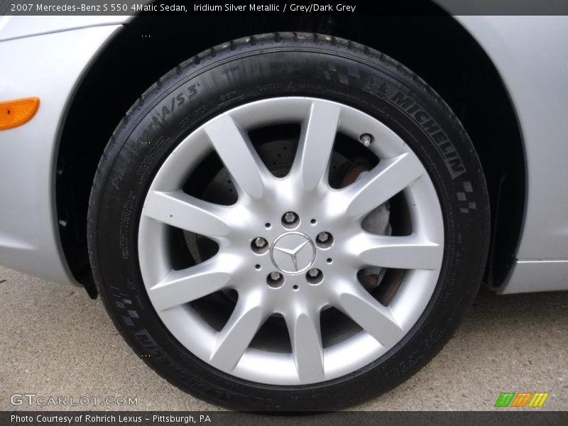 Iridium Silver Metallic / Grey/Dark Grey 2007 Mercedes-Benz S 550 4Matic Sedan