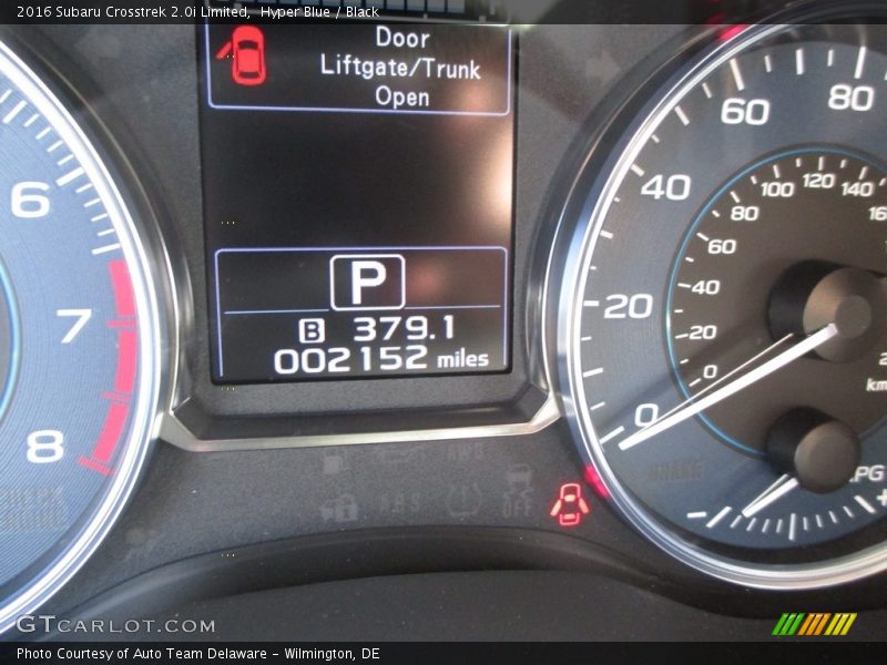 Hyper Blue / Black 2016 Subaru Crosstrek 2.0i Limited