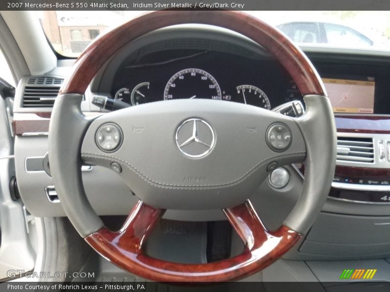 Iridium Silver Metallic / Grey/Dark Grey 2007 Mercedes-Benz S 550 4Matic Sedan