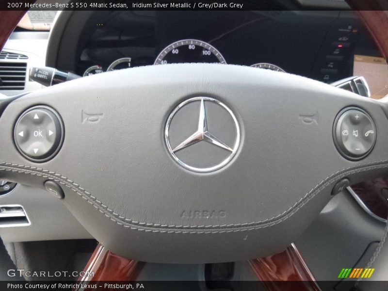 Iridium Silver Metallic / Grey/Dark Grey 2007 Mercedes-Benz S 550 4Matic Sedan