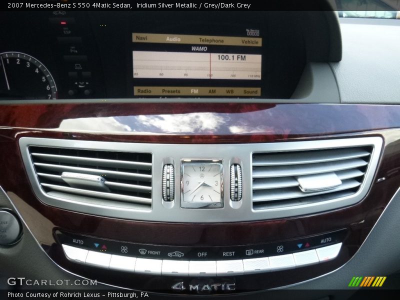 Iridium Silver Metallic / Grey/Dark Grey 2007 Mercedes-Benz S 550 4Matic Sedan