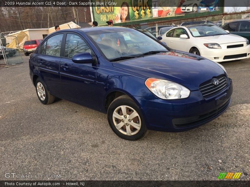 Dark Sapphire Blue / Gray 2009 Hyundai Accent GLS 4 Door