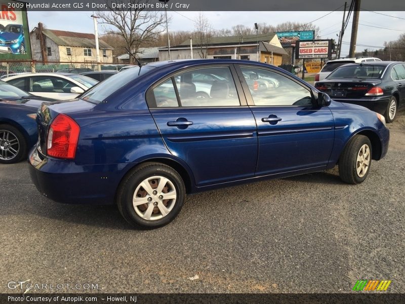 Dark Sapphire Blue / Gray 2009 Hyundai Accent GLS 4 Door