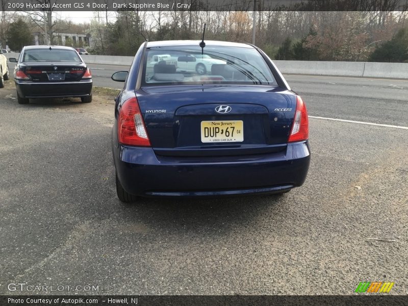 Dark Sapphire Blue / Gray 2009 Hyundai Accent GLS 4 Door