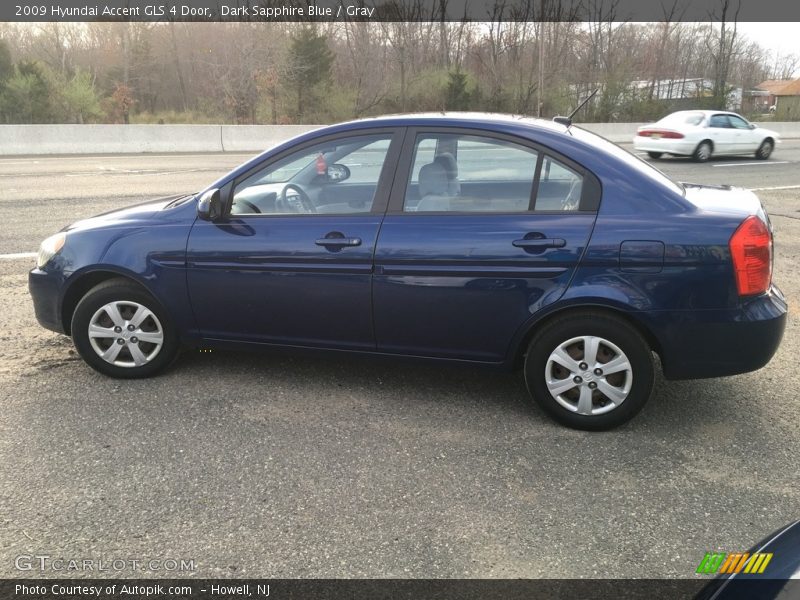 Dark Sapphire Blue / Gray 2009 Hyundai Accent GLS 4 Door