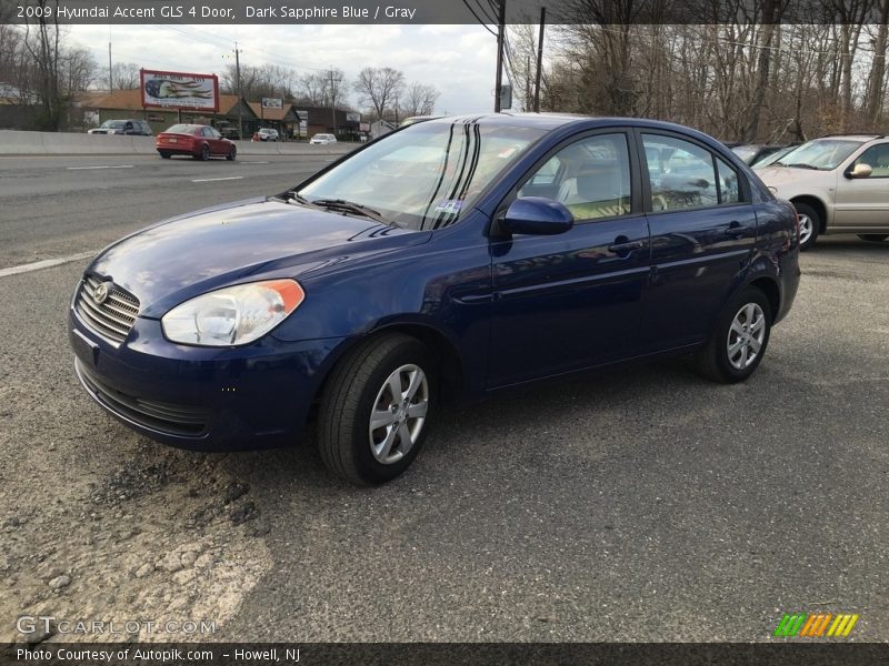 Dark Sapphire Blue / Gray 2009 Hyundai Accent GLS 4 Door
