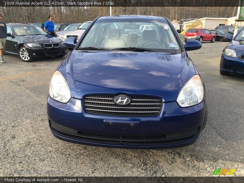 Dark Sapphire Blue / Gray 2009 Hyundai Accent GLS 4 Door