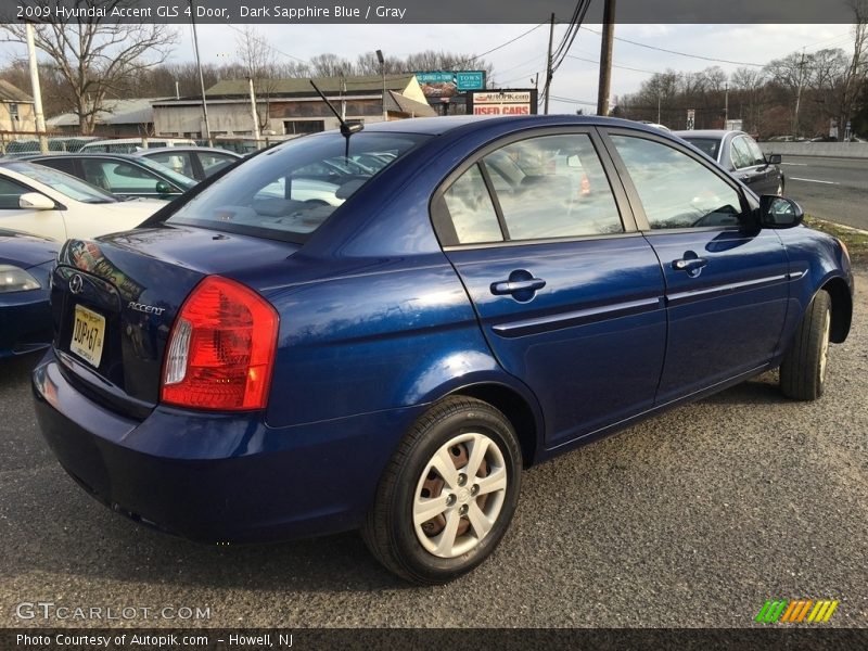 Dark Sapphire Blue / Gray 2009 Hyundai Accent GLS 4 Door