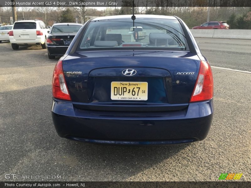 Dark Sapphire Blue / Gray 2009 Hyundai Accent GLS 4 Door