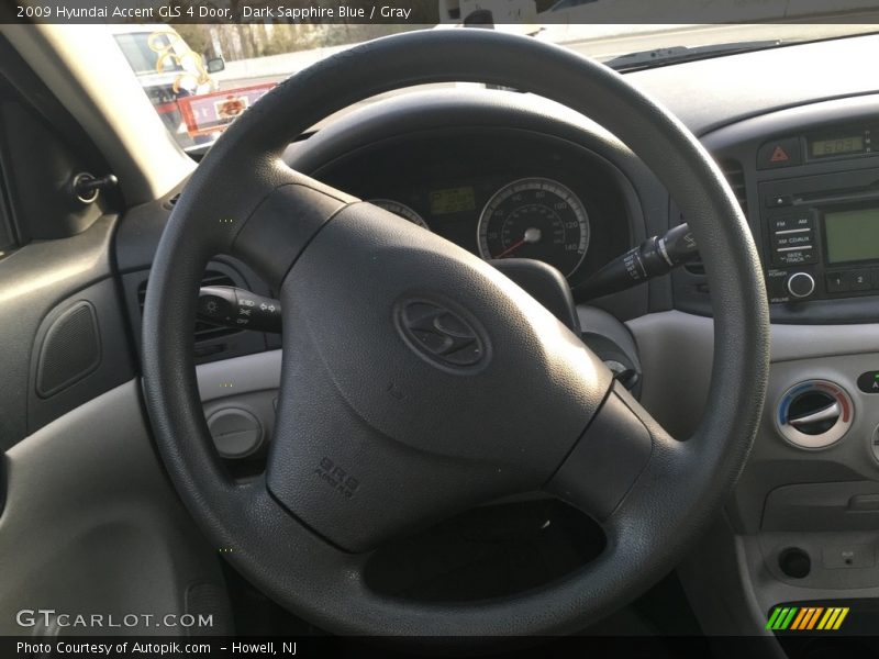 Dark Sapphire Blue / Gray 2009 Hyundai Accent GLS 4 Door