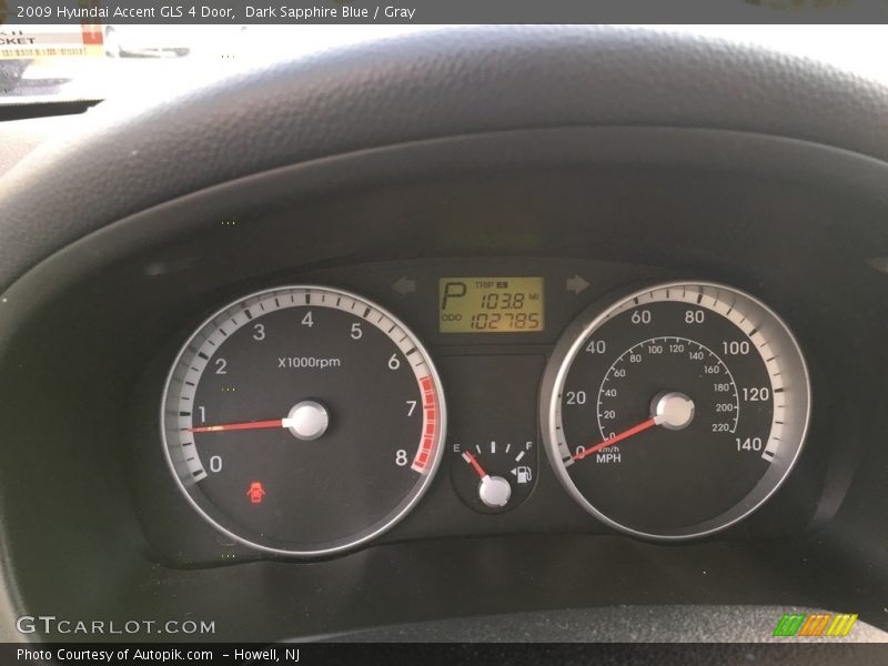 Dark Sapphire Blue / Gray 2009 Hyundai Accent GLS 4 Door