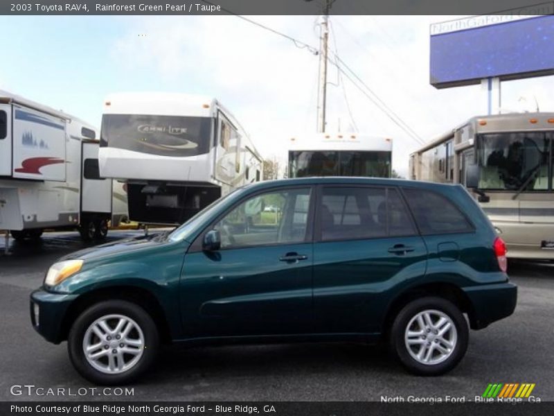 Rainforest Green Pearl / Taupe 2003 Toyota RAV4