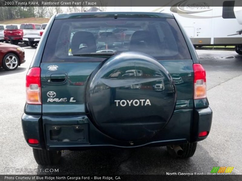Rainforest Green Pearl / Taupe 2003 Toyota RAV4