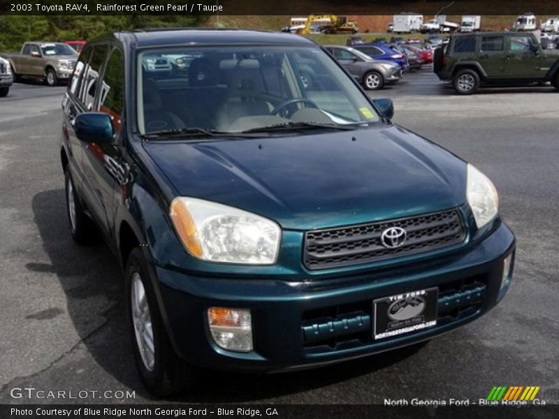 Rainforest Green Pearl / Taupe 2003 Toyota RAV4