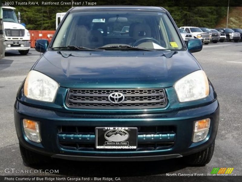 Rainforest Green Pearl / Taupe 2003 Toyota RAV4