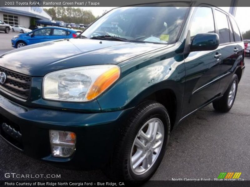 Rainforest Green Pearl / Taupe 2003 Toyota RAV4