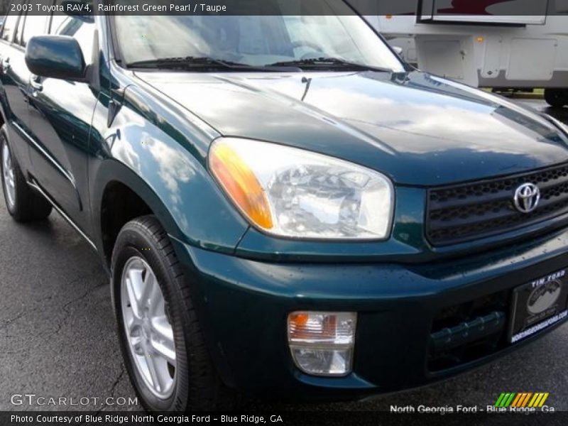 Rainforest Green Pearl / Taupe 2003 Toyota RAV4