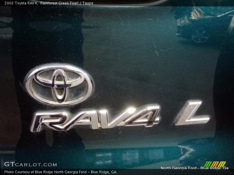 Rainforest Green Pearl / Taupe 2003 Toyota RAV4