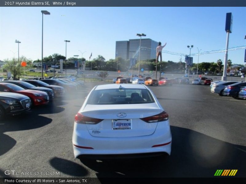White / Beige 2017 Hyundai Elantra SE