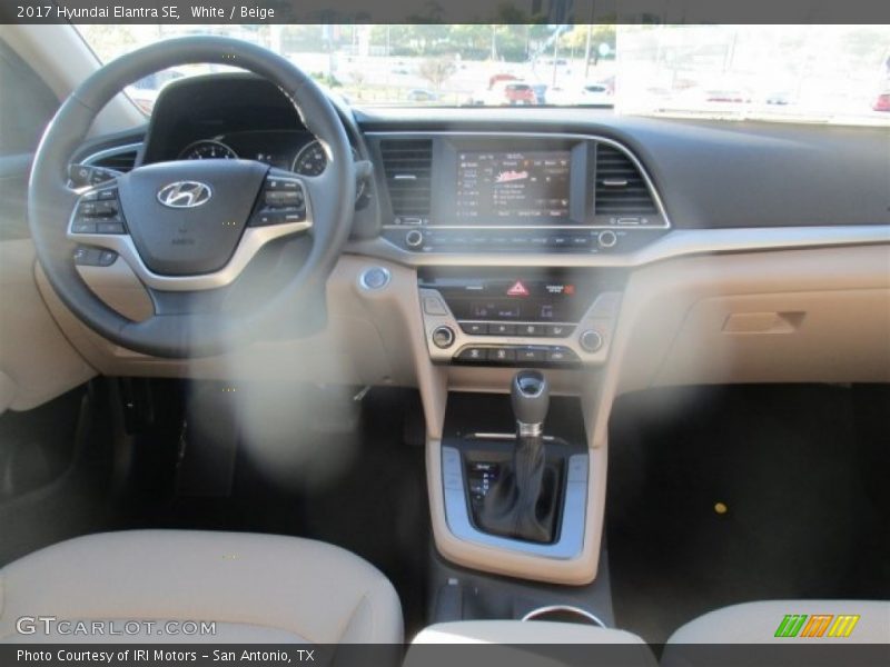 White / Beige 2017 Hyundai Elantra SE